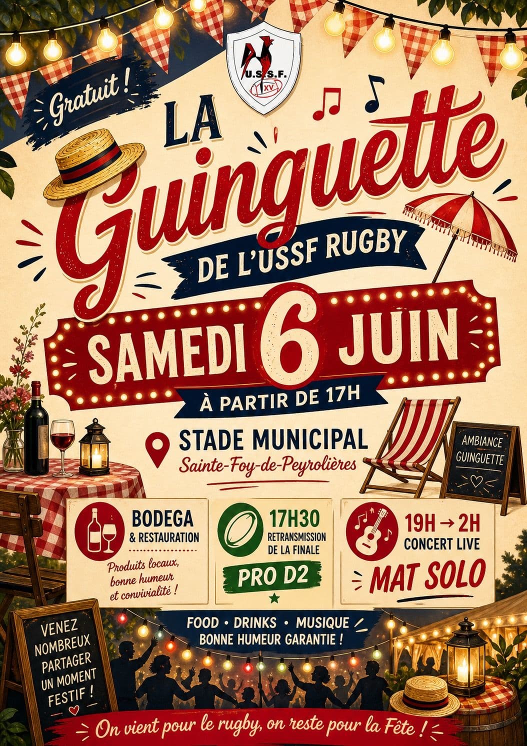Illustration de l'événement : LA GUINGUETTE DE L’USSF RUGBY