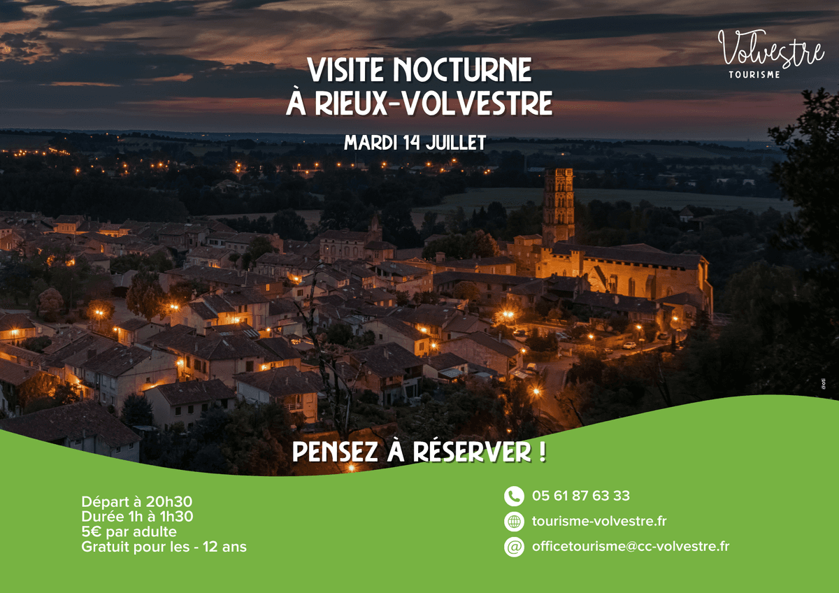 Illustration de l'événement : VISITE NOCTURNE : RIEUX-VOLVESTRE