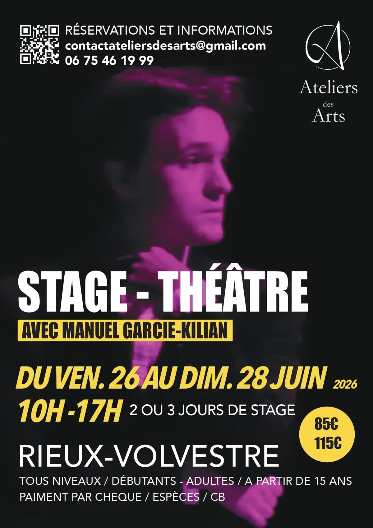Illustration de l'événement : STAGE THÉÂTRE/LECTURE
