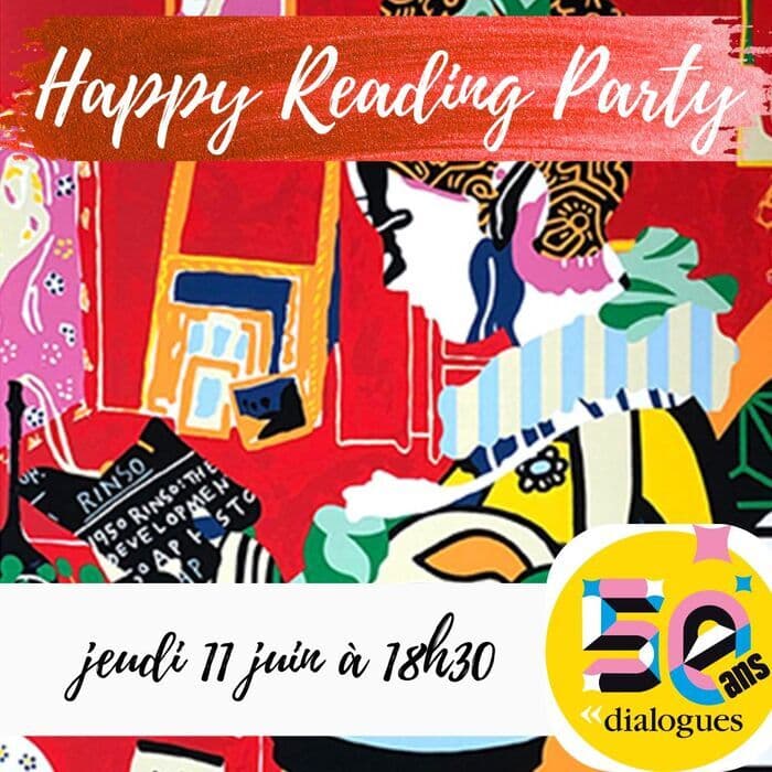 Illustration de l'événement : Happy Reading Party en collaboration avec la Librairie Dialogues