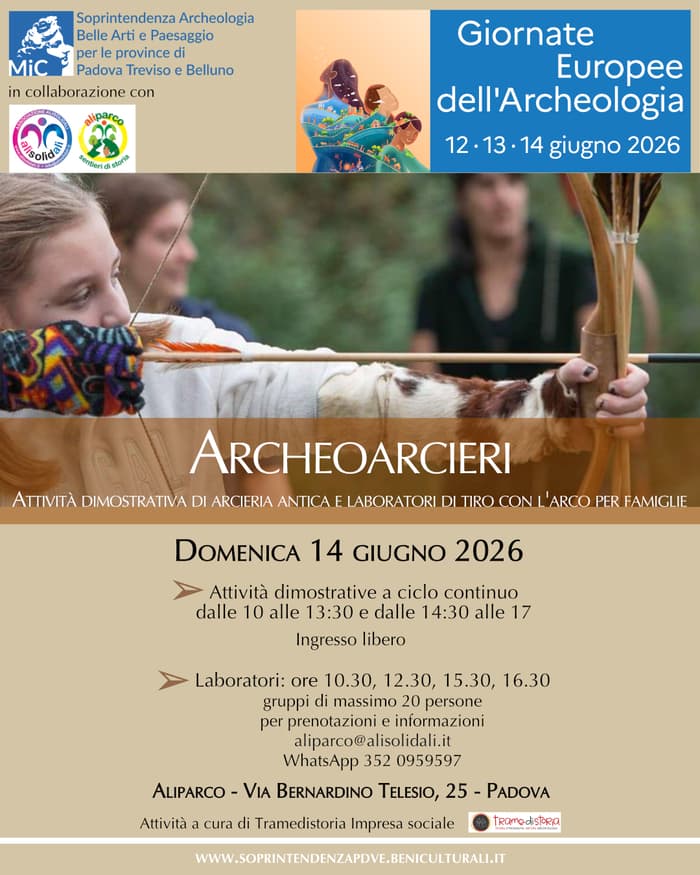 Illustration de l'événement : La Surintendance présente "Archeoarcieri", activité de démonstration d’archerie antique et labratori de tir à l’arc pour les enfants et les