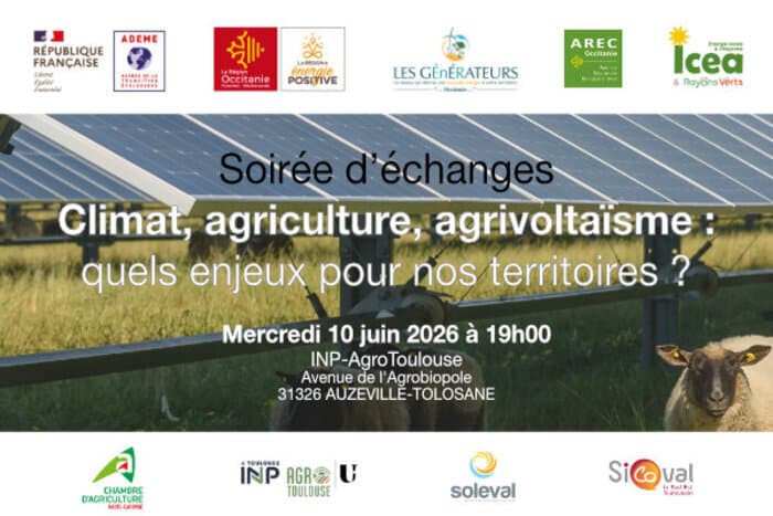 Illustration de l'événement : Climat, agriculture, agrivoltaïsme : quels enjeux pour nos territoires ?