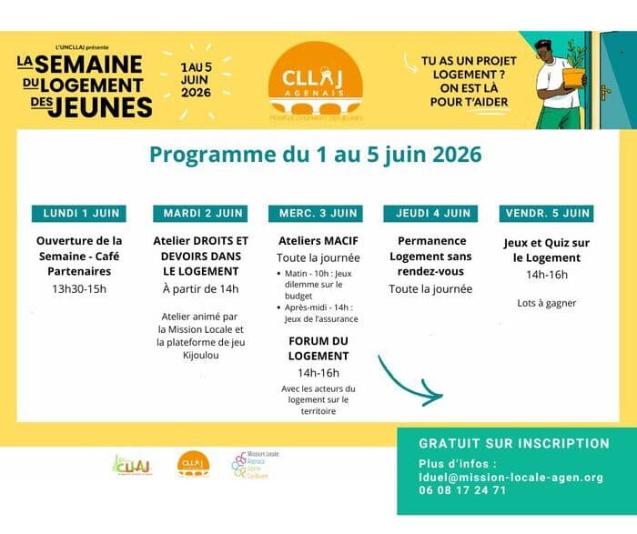 Illustration de l'événement : Programme de la Semaine du Logement des Jeunes, à Agen