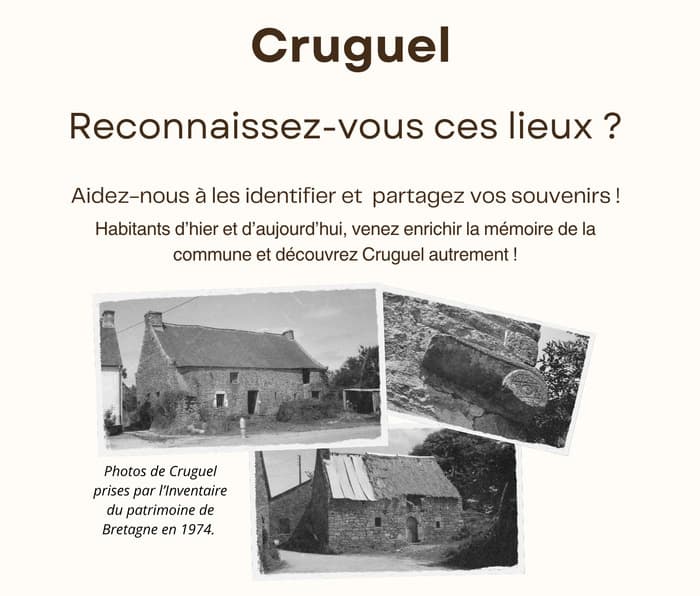 Illustration de l'événement : Cruguel d’hier à aujourd’hui : photos anciennes et visite du bourg