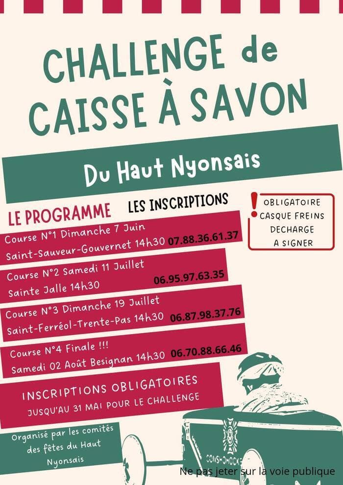 Illustration de l'événement : Chalenge de caisse a savon du haut Nyonsais