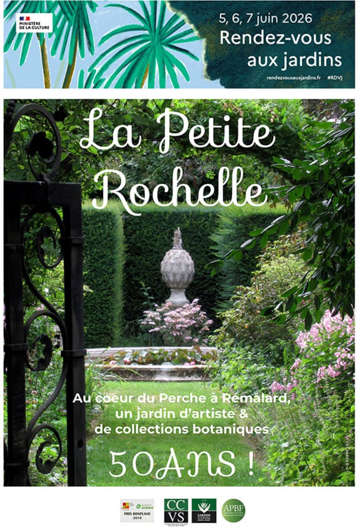 Illustration de l'événement : Rendez-vous au Jardin la Petite Rochelle à Rémalard dans le Perche qui fête ses 50 ans !