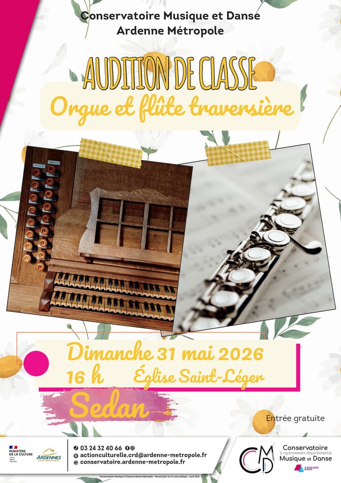 Illustration de l'événement : Audition de classe : orgue et flûte traversière