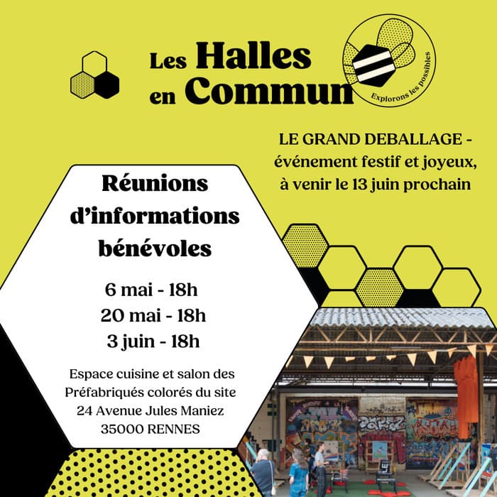 Illustration de l'événement : Réunion d'information bénévole - Le Grand Déballage aux Halles en Commun