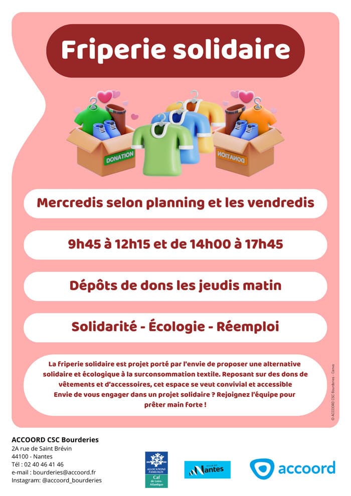 Illustration de l'événement : Friperie solidaire des Bourderies