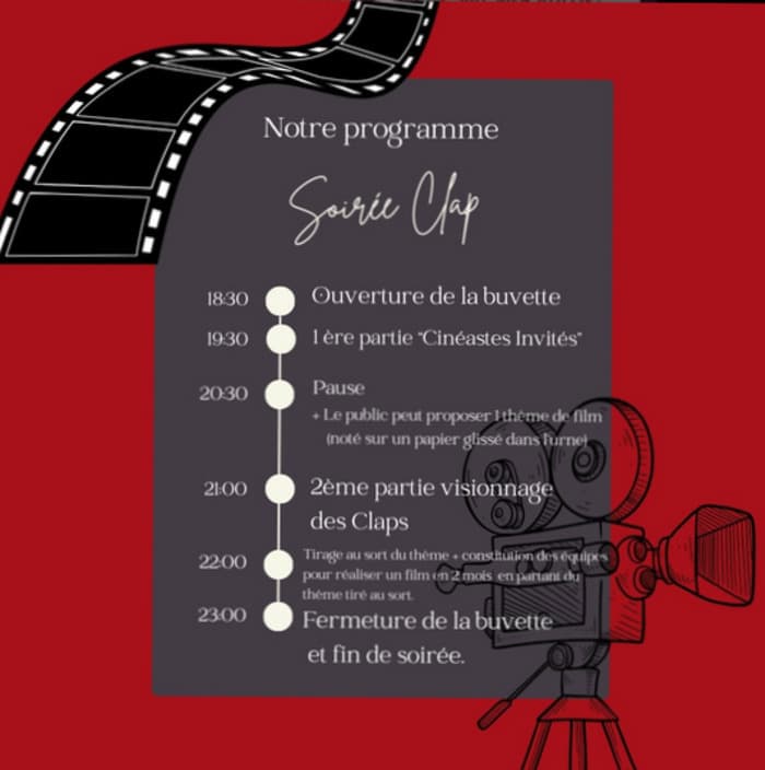 Illustration de l'événement : Soirée Clap – Initiation au cinéma
