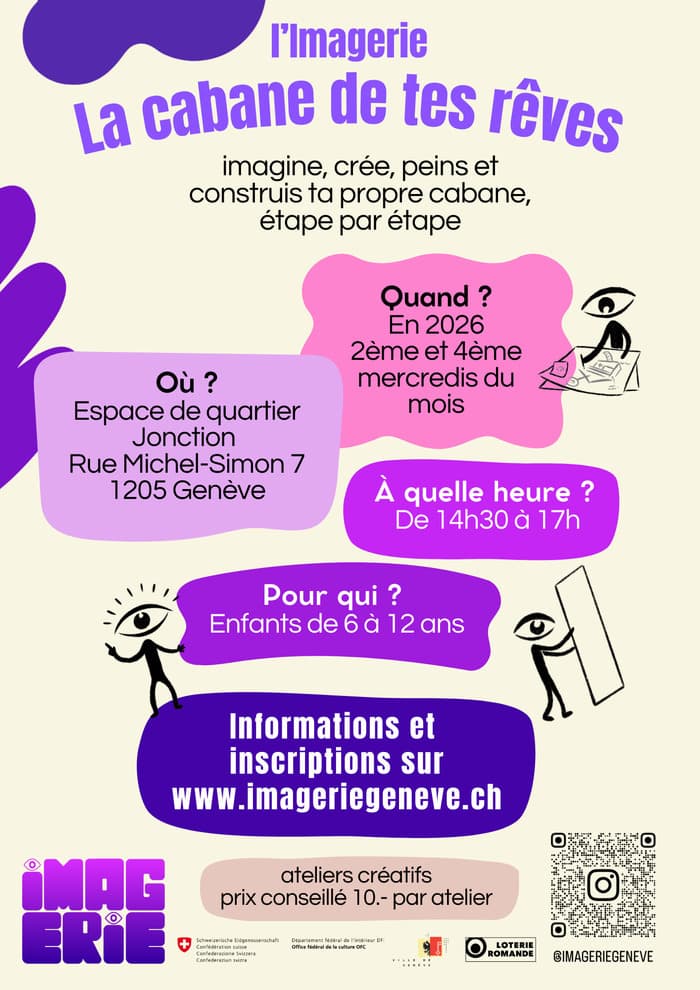 Illustration de l'événement : La cabane de tes rêves, ateliers créatifs pour enfants