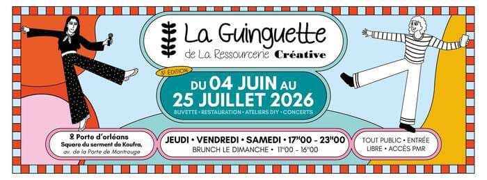 Illustration de l'événement : La Guinguette de La Ressourcerie Créative [4 juin au 25 juillet du jeudi au dimanche]