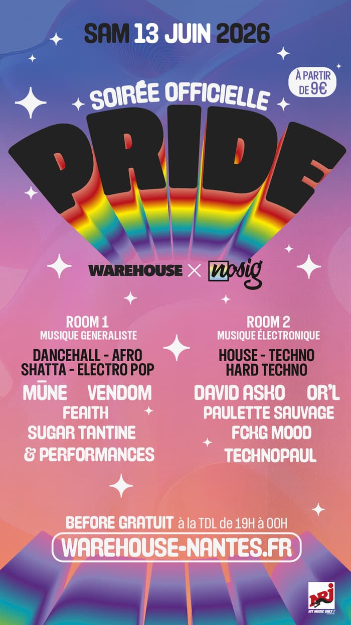 Illustration de l'événement : PRIDE 2026 - La soirée officielle à Nantes !