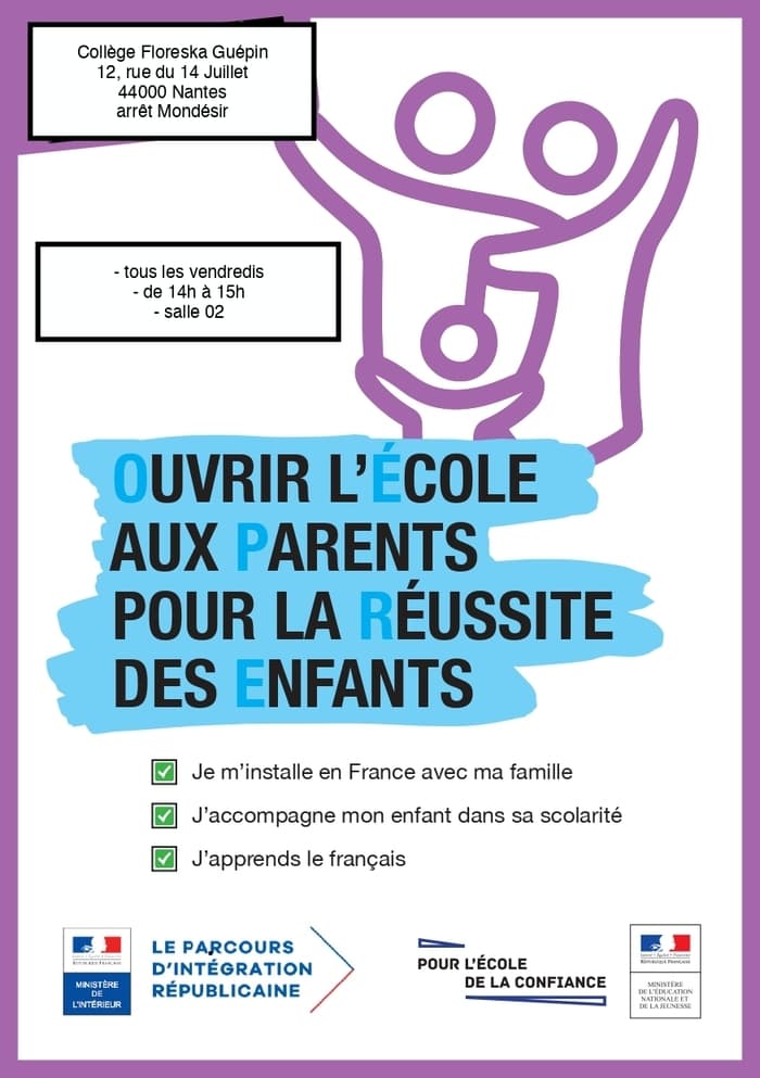 Illustration de l'événement : Atelier de français langue étrangère à destination des parents d’élèves allophones