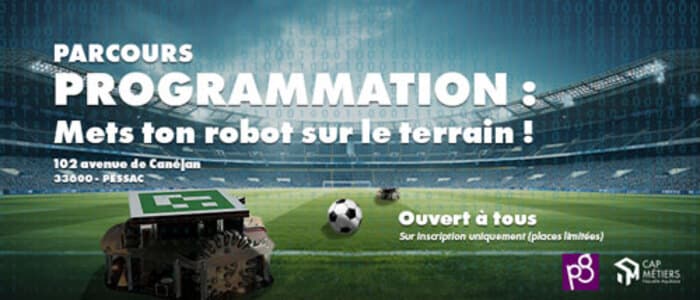 Illustration de l'événement : Parcours Programmation : Mets ton robot sur le terrain !