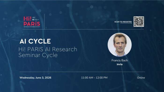 Illustration de l'événement : AI Seminar Cycle – with Francis Bach (Inria)