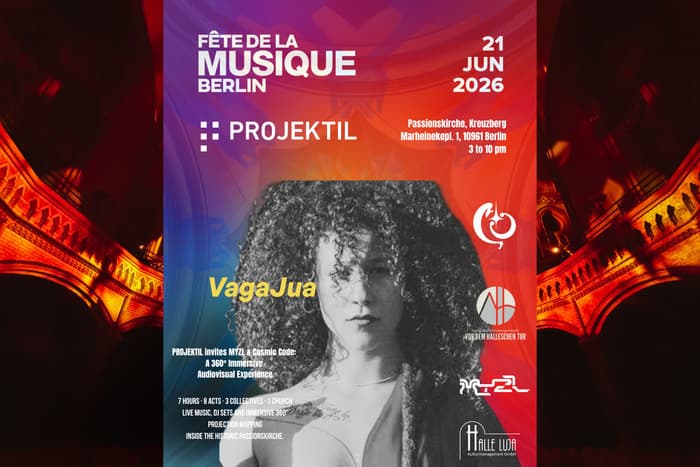 Illustration de l'événement : VagaJua Live l Psytech, Neo-Classical Opera PROJEKTIL invites MYZL & Cosmic Code A 360° Immersive Audiovisual Experience