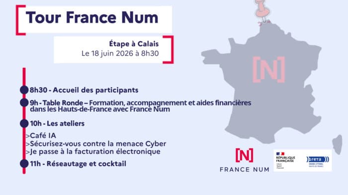 Illustration de l'événement : Le Tour France Num à Calais le 18 juin 2026