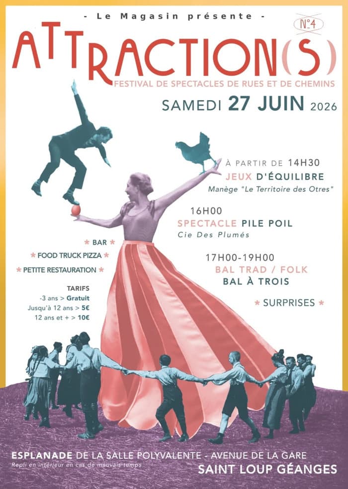 Illustration de l'événement : ATTRACTIONS Mini-festival de spectacle de rues et de chemins