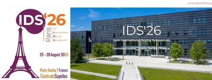 Illustration de l'événement : 24th International Drying Symposium (2026)