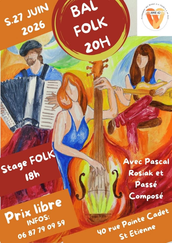 Illustration de l'événement : Bal folk au profit D AMIE 42 aide aux mineurs isolés en exil