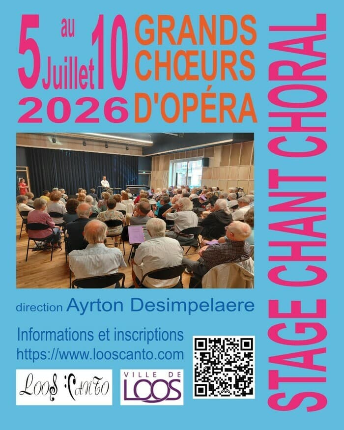 Illustration de l'événement : Les Grands Choeurs d'Opéra Direction Ayrton Desimpelaere chef d'orchestre principal à SNG Ljubljana Slovénie. Version pour choeur, piano et solistes .