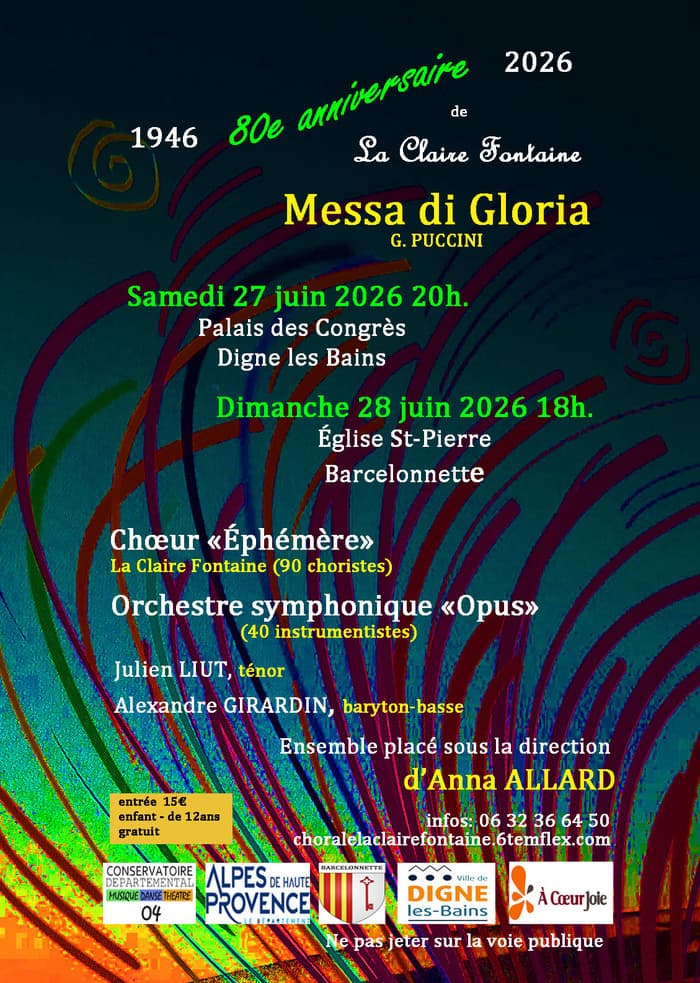 Illustration de l'événement : MESSA DI GLORIA de PUCCINI