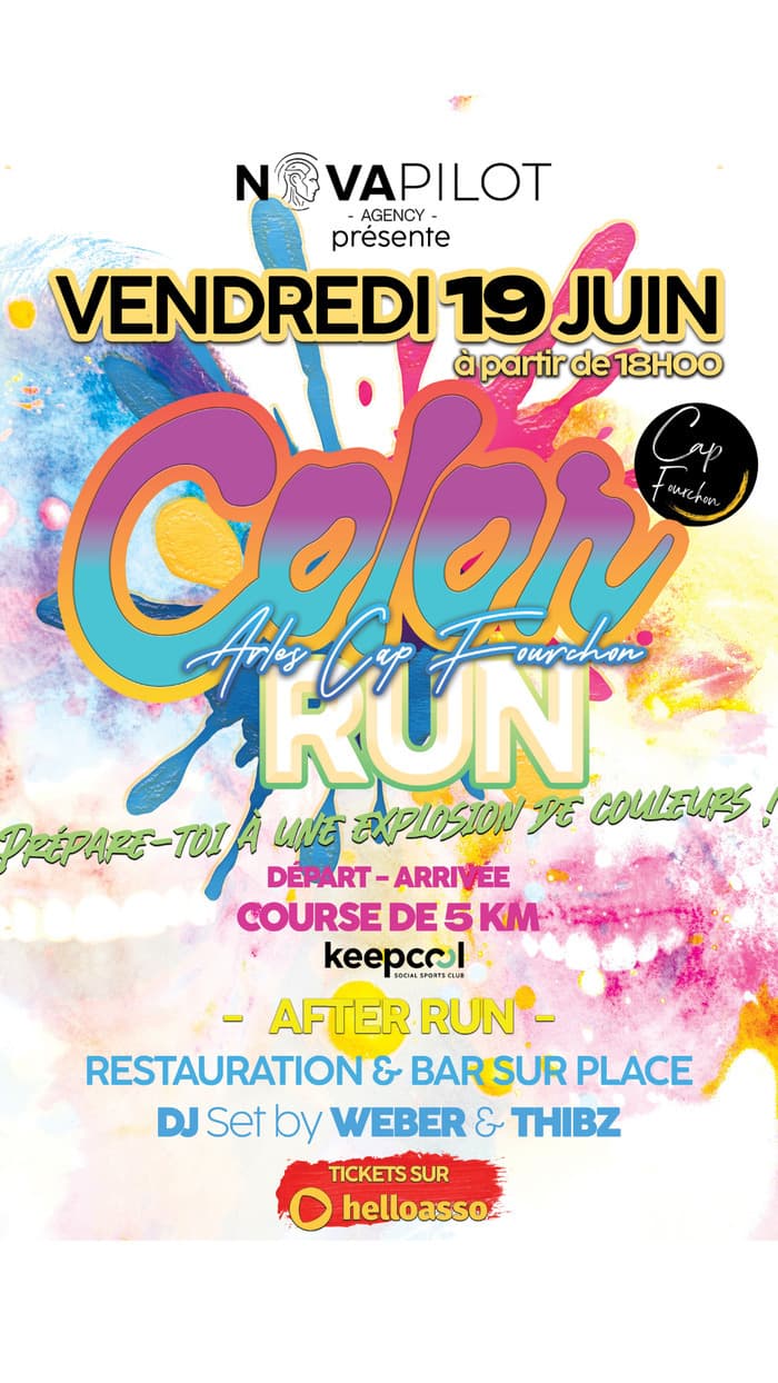 Illustration de l'événement : Color Run Cap Fourchon
