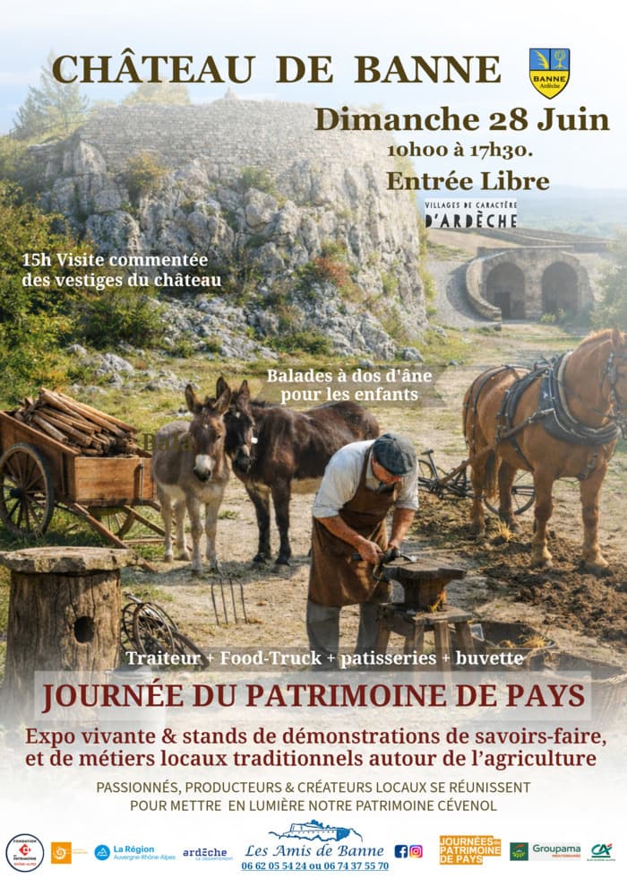 Illustration de l'événement : Démonstration de savoir-faire agricole traditionnel et visite commentée du Château de Banne