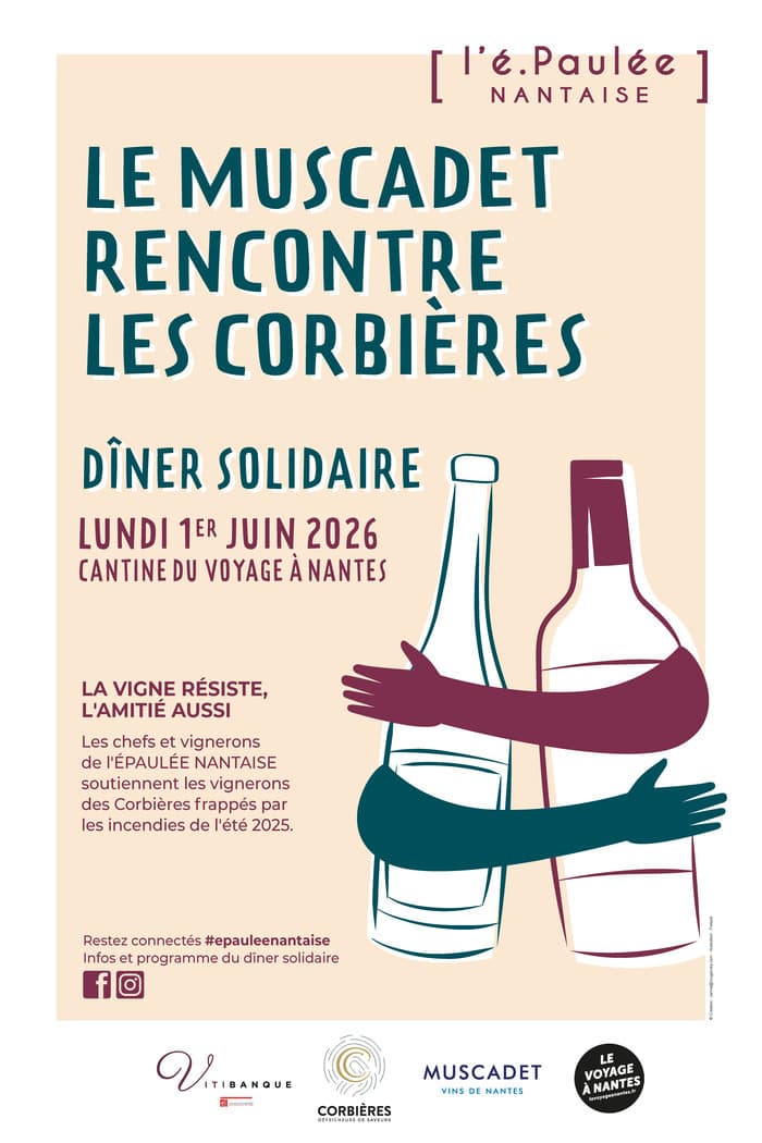 Illustration de l'événement : Dîner solidaire "Le Muscadet rencontre les Corbières"