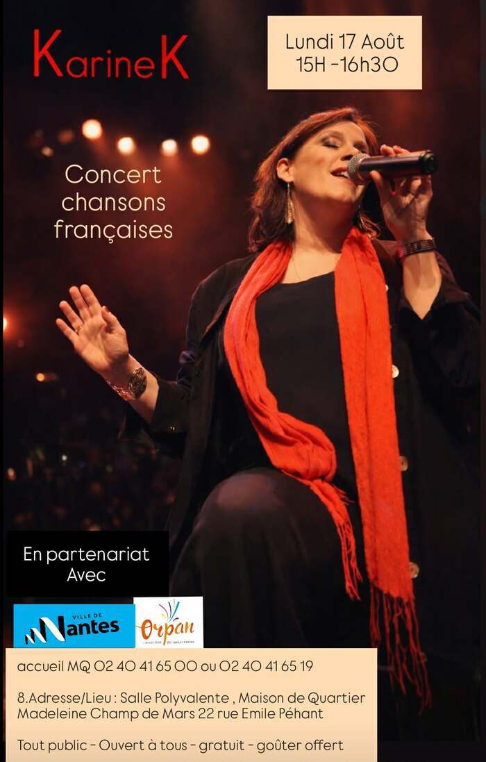Illustration de l'événement : Concert KarineK - La chanson française reprise avec classe