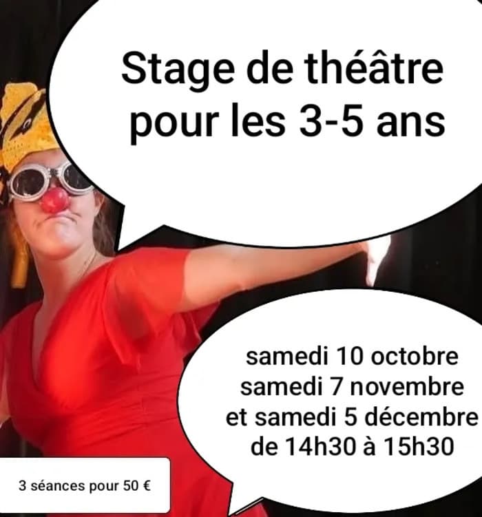 Illustration de l'événement : Stage de théâtre clownesque avec Amélie Abrieu à l'Atelier d'artistes
