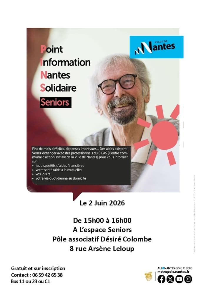 Illustration de l'événement : Seniors : Point Information Nantes Solidaire