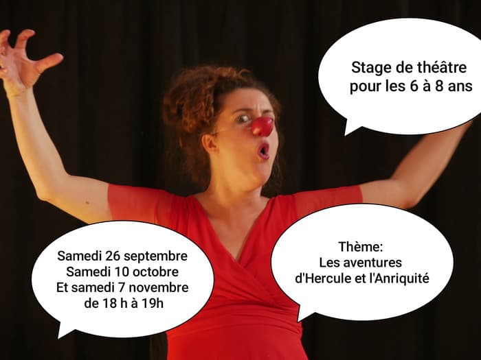 Illustration de l'événement : Stage théâtre enfants 6-8 ans avec Amélie Abrieu à l'Atelier d'artistes