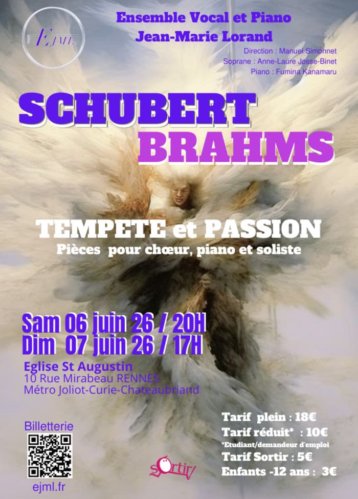 Illustration de l'événement : Concert TEMPETE ET PASSION (Schubert, Brahms)