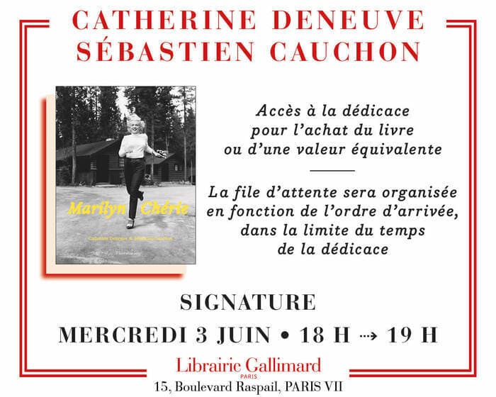 Illustration de l'événement : Signature exceptionnelle : Catherine Deneuve et Sébastien Cauchon signent « Marilyn Chérie»