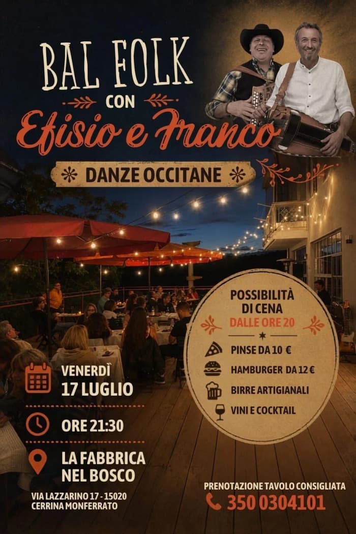 Illustration de l'événement : Danze occitane e Balfolk con Efisio e Franco