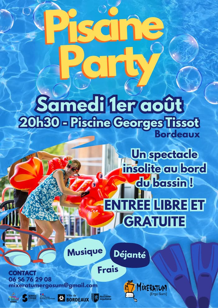 Illustration de l'événement : Piscine Party - Collectif Mixeratum Ergo Sum