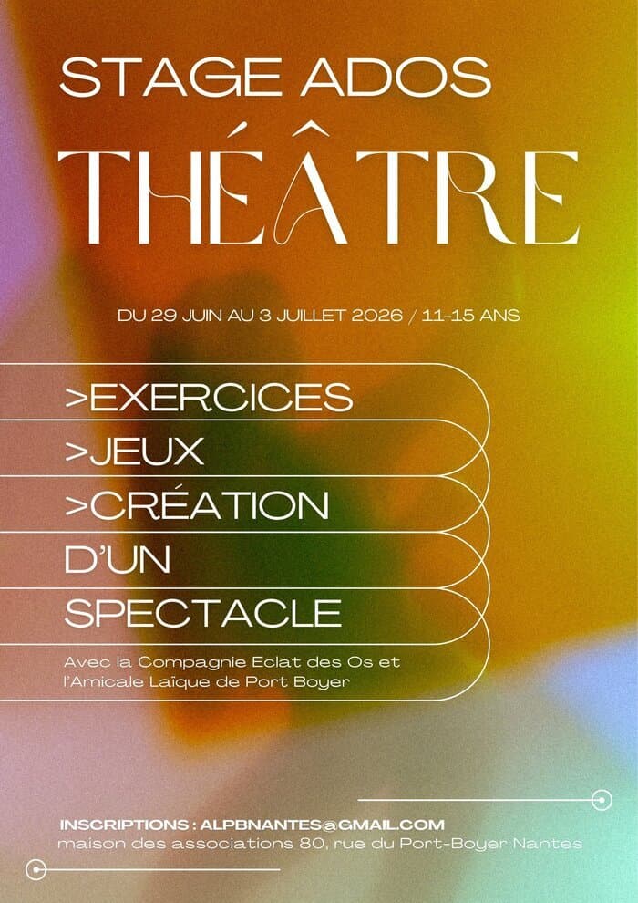 Illustration de l'événement : Stage de théâtre ados