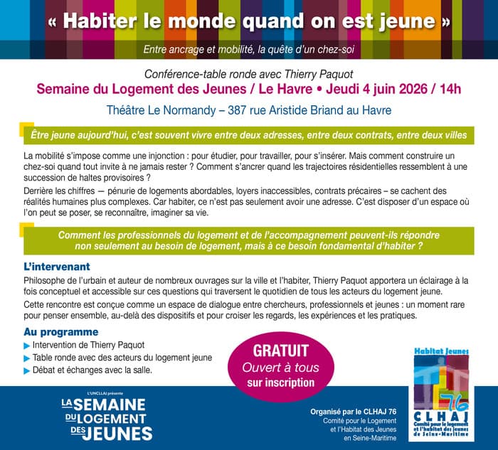 Illustration de l'événement : Conférence-Table ronde "Habiter le monde quand on est jeune"