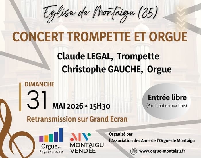 Illustration de l'événement : Concert autour de la Trompette et de l’Orgue à l’Eglise de Montaigu
