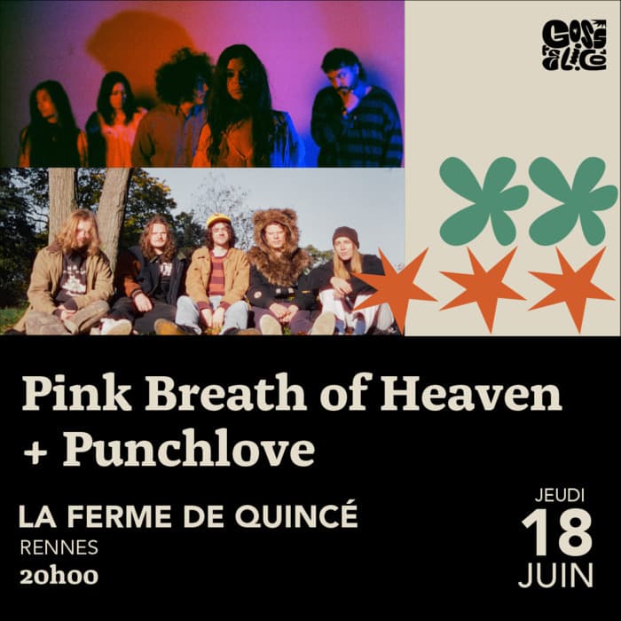 Illustration de l'événement : Pink Breath of Heaven + Punchlove - Rennes