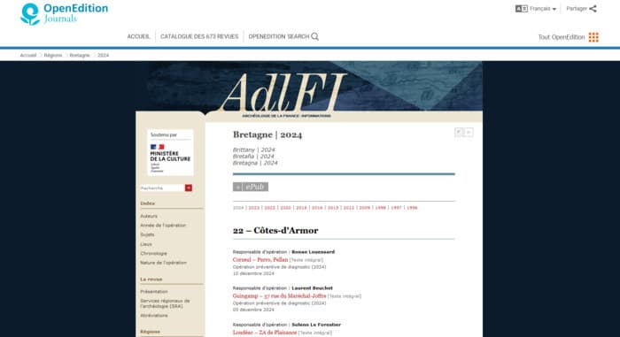 Illustration de l'événement : SRA en ligne : ADLFI, l'archéologie en un clic