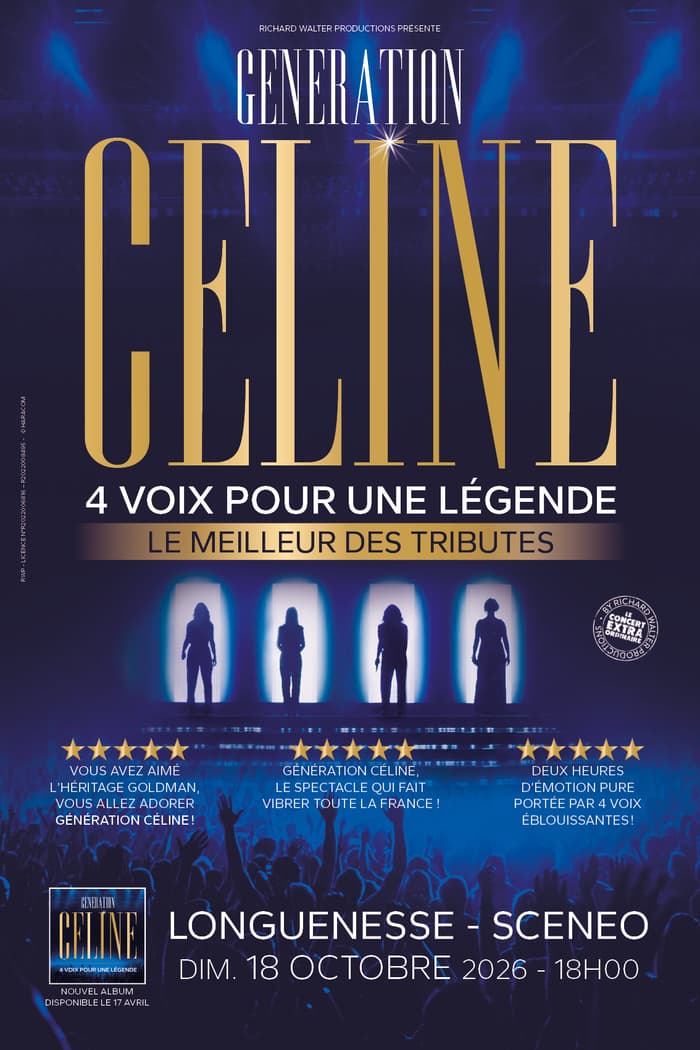 Illustration de l'événement : Génération Céline Le Meilleur des Tributes : 4 voix pour une Légende