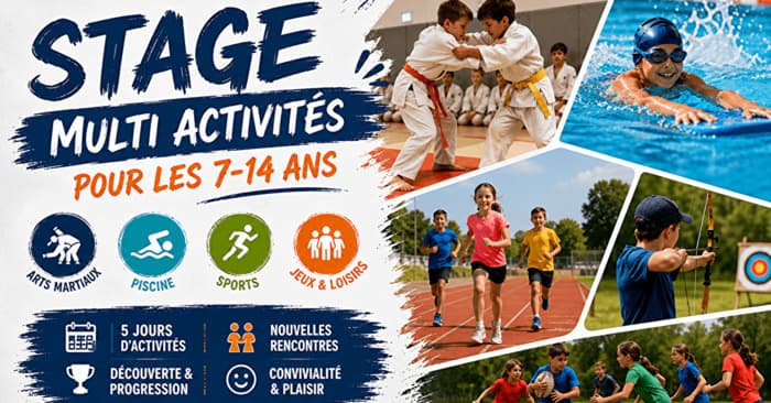 Illustration de l'événement : Stages Multi-Activités Été 2026 - Du 6 juillet au 28 août