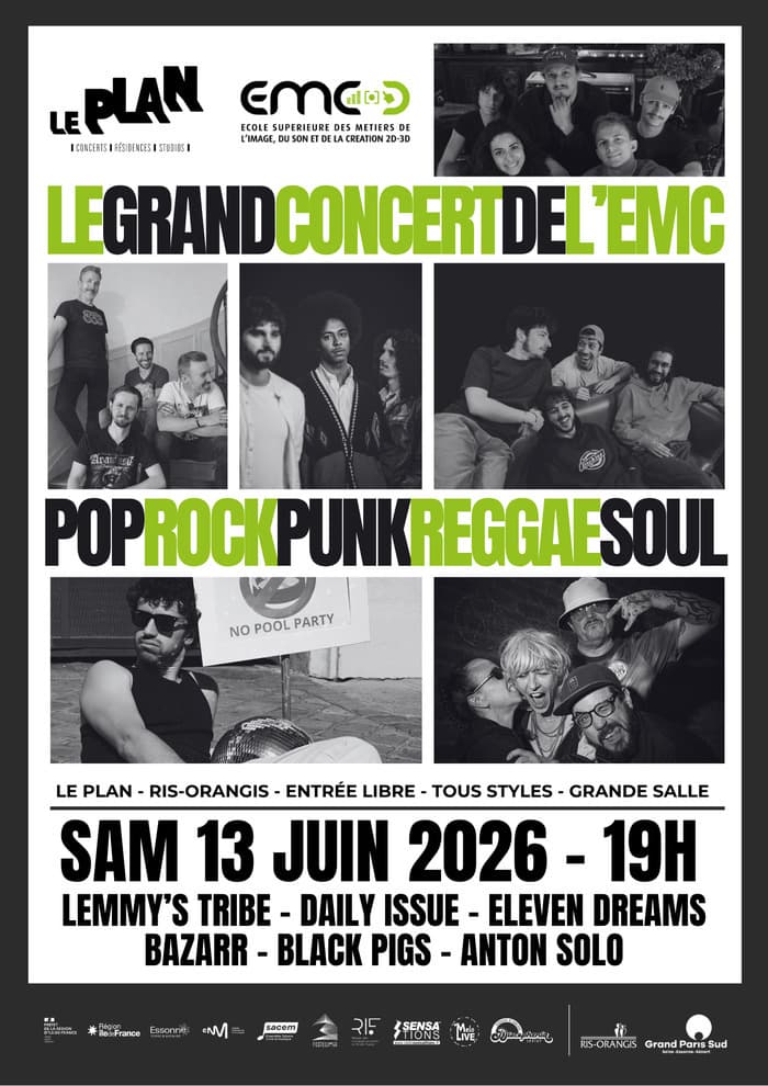 Illustration de l'événement : LE GRAND CONCERT DE L'EMC : Pop Rock Punk Reggae Soul
