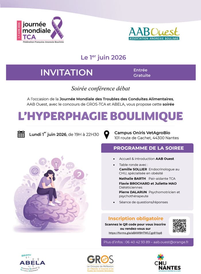 Illustration de l'événement : Soirée conférence débat : l'hyperphagie boulimique