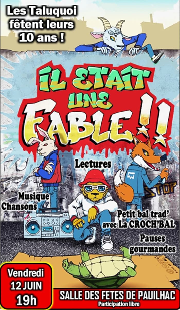 Illustration de l'événement : Il était une fable!! lectures chants musiques, buffet, bal trad