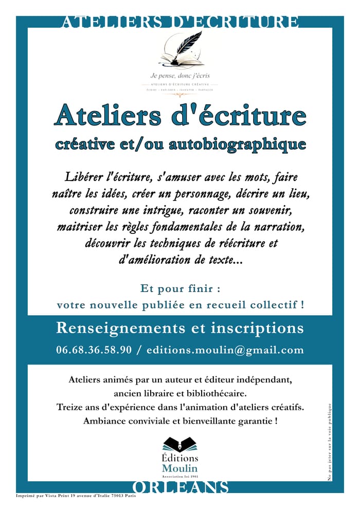 Illustration de l'événement : Ateliers d'écriture créative