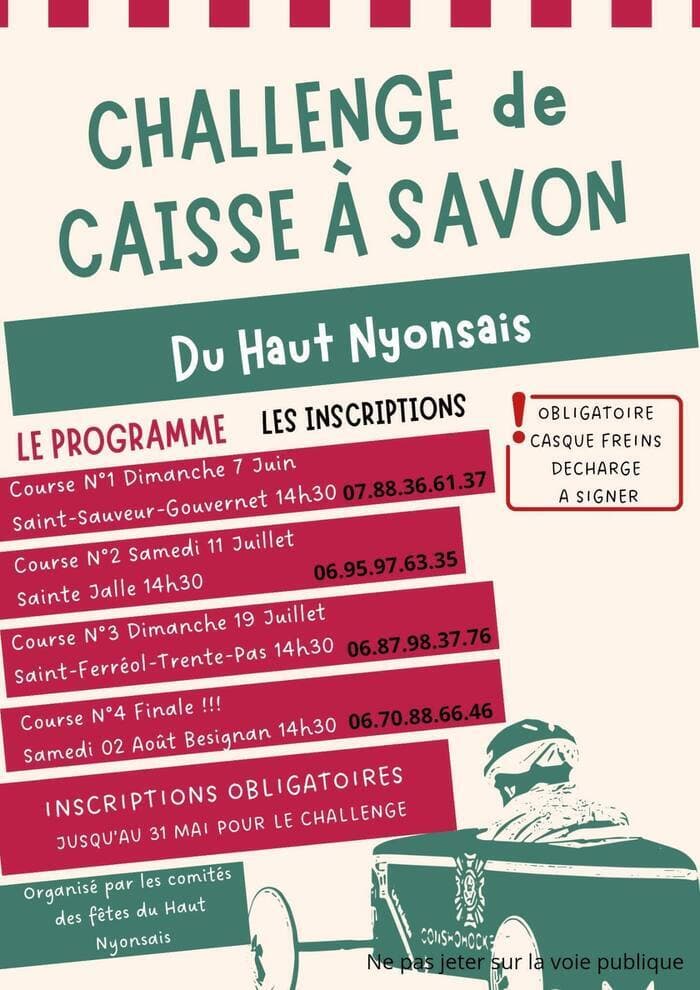 Illustration de l'événement : Chalenge de caisse a savon du haut Nyonsais